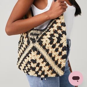 Revolve Raffia Bag